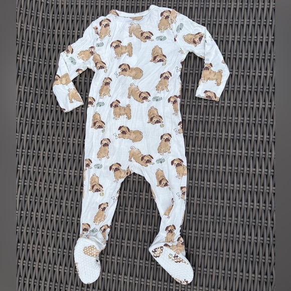 Angel Dear Pug Print Kids Footie - Size 6-9 months - Picture 12 of 16